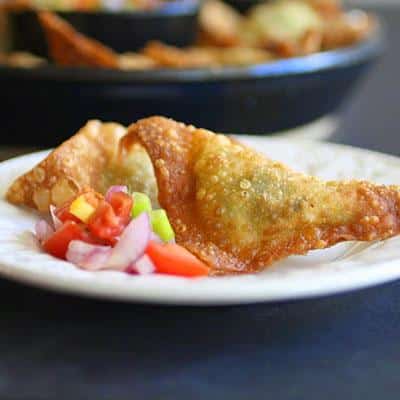 Avocado, Green Chile and Monterey Jack Wontons